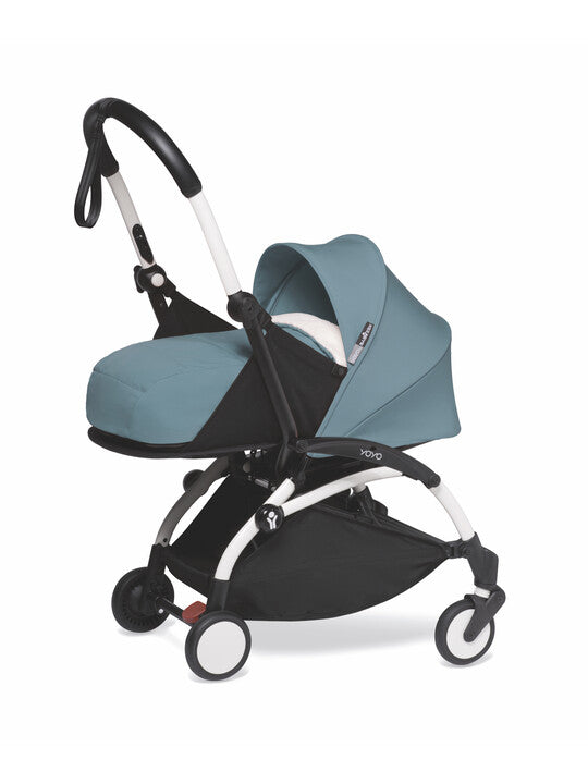 Babyzen YOYO² White Frame with Newborn Pack 0+ Aqua BABYZEN Yallatoys