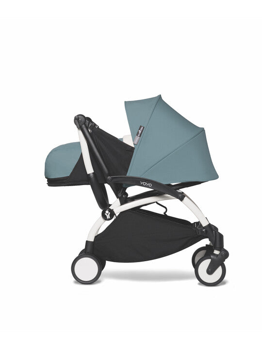Babyzen YOYO² White Frame with Newborn Pack 0+ Aqua BABYZEN Yallatoys