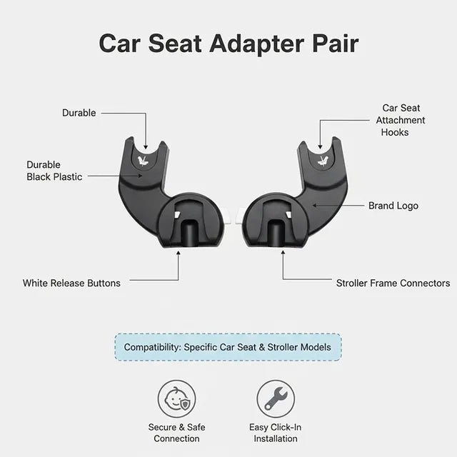 Bugaboo Dragonfly Car Seat Adapters Black 2 Pc Set Bugaboo Yallatoys