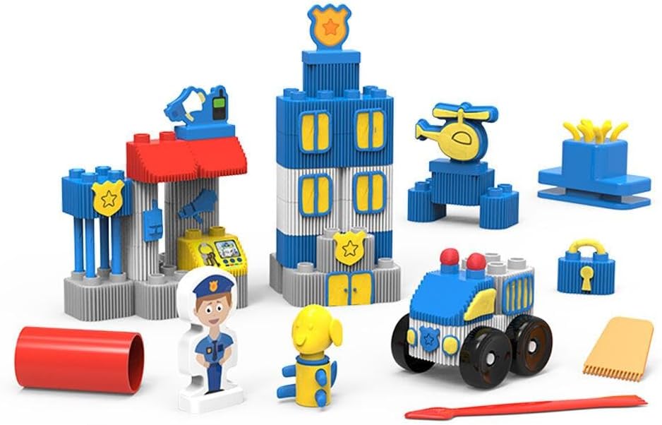 Bildo Police Rescue Blocks and Dough Set