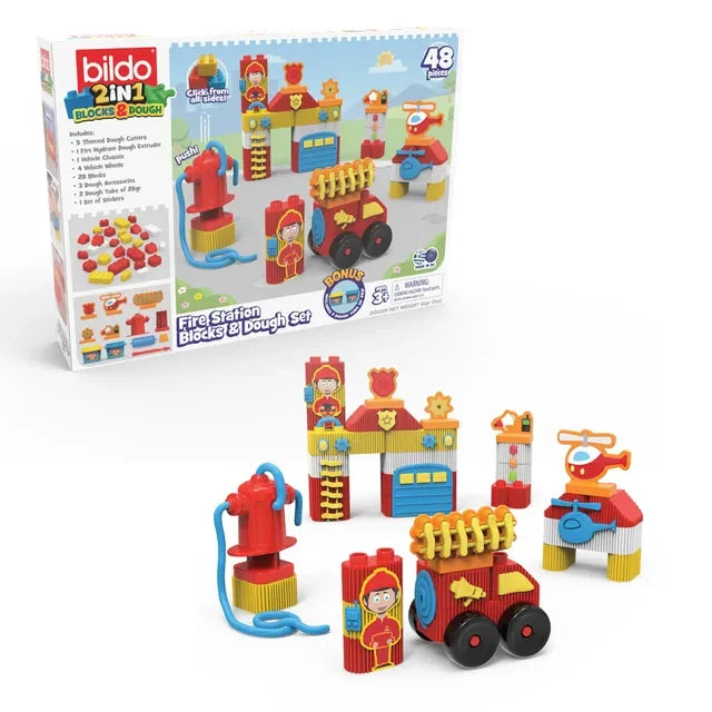 Bildo Fire Station Blocks and Dough Set