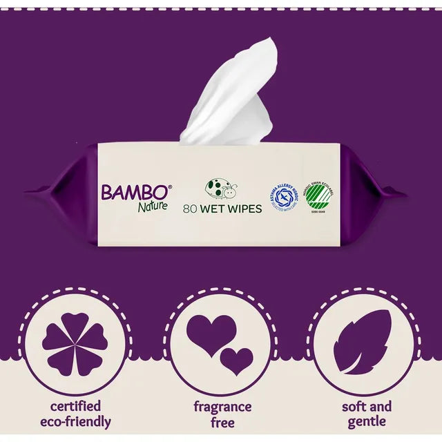 Bambo Nature Wet Wipes 3x80s Bambo Nature Yallatoys