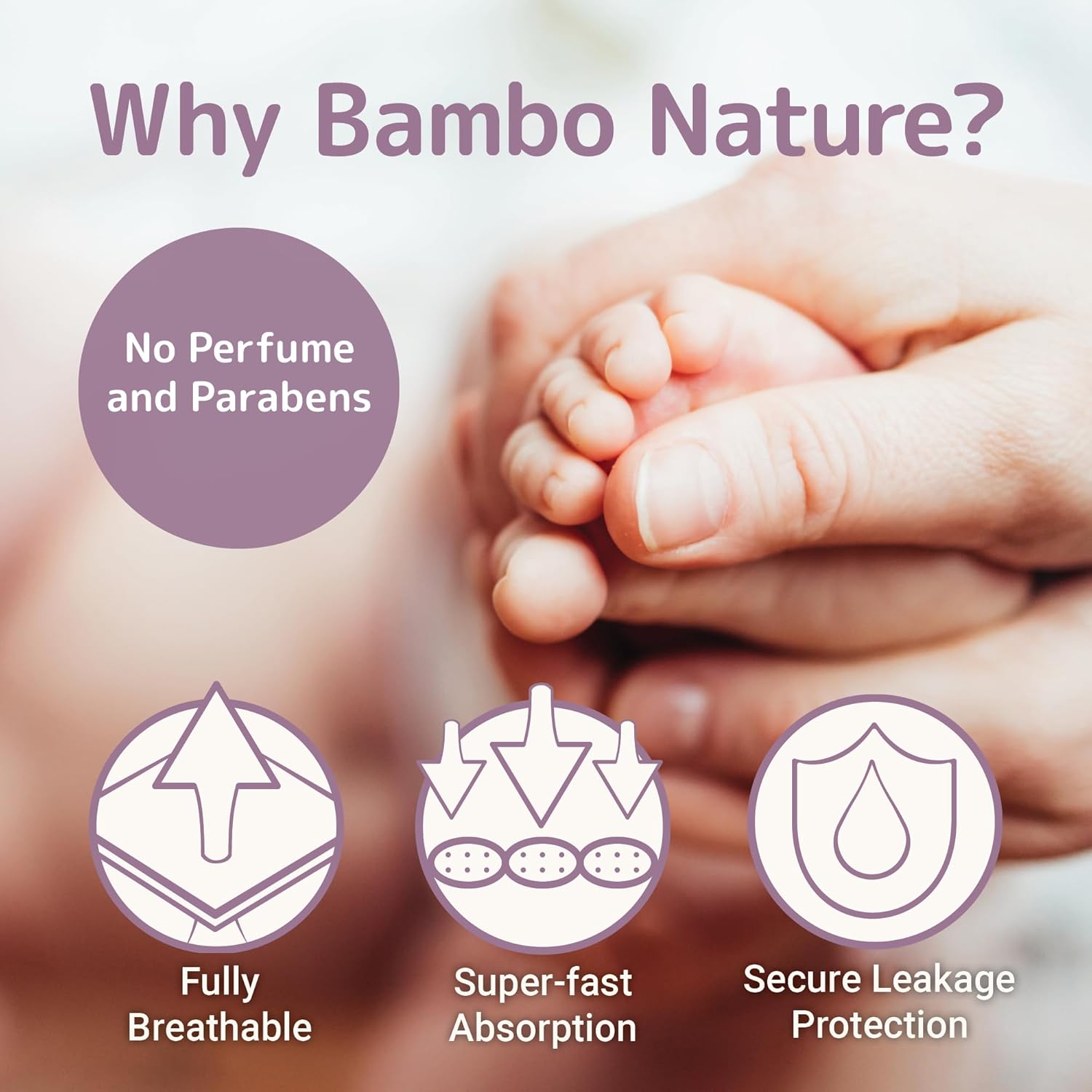 Bambo Nature Eco Friendly Diapers Size 1, 2-4 kg 36Pieces Bambo Nature Yallatoys