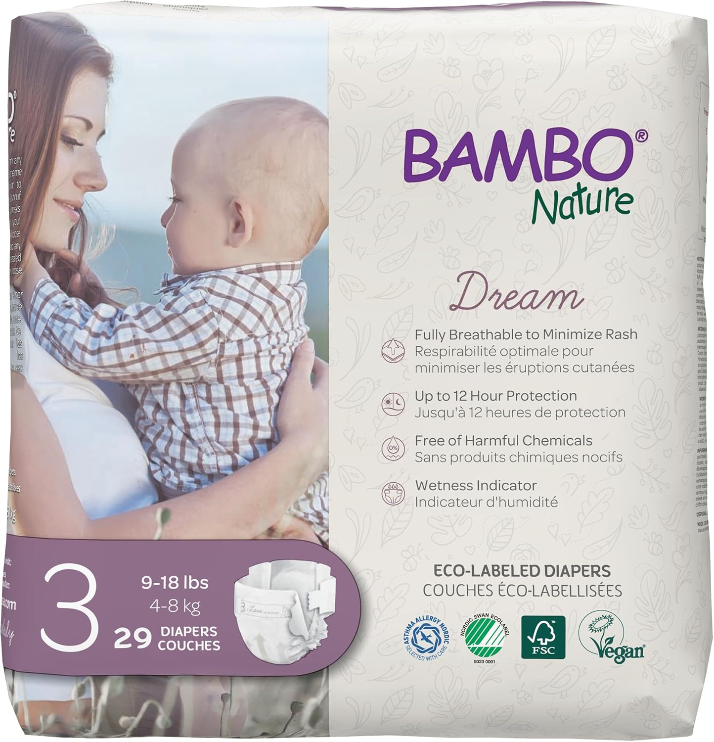 Bambo Nature Eco Friendly Diapers Size 3, 4-8Kg 29 Pieces Bambo Nature Yallatoys