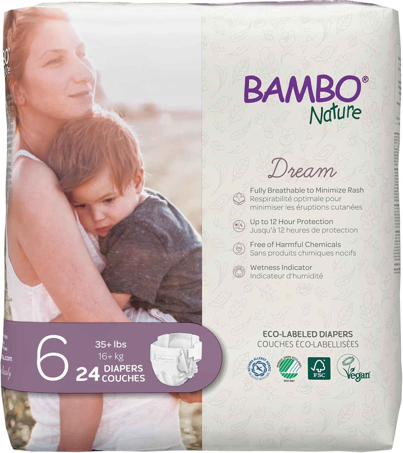 Bambo Nature Eco Friendly Diapers Size 6, 16+Kg 24Pieces Bambo Nature Yallatoys