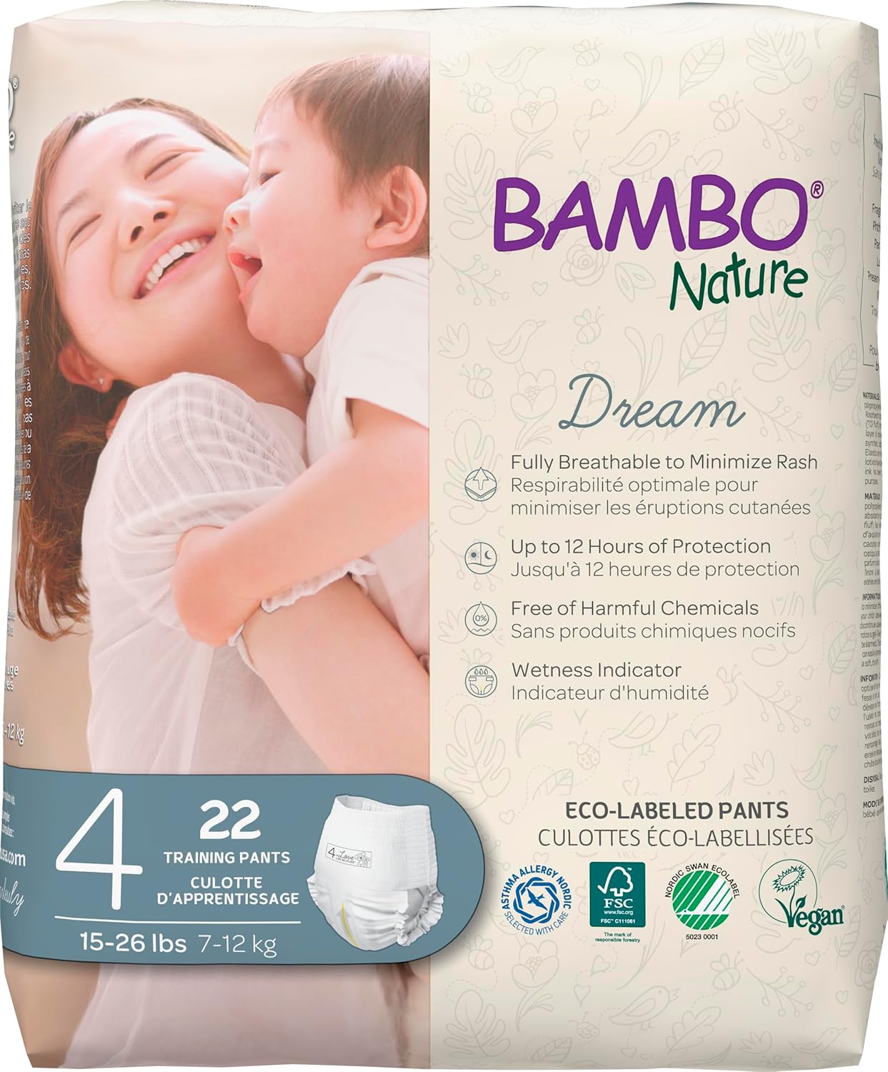 Bambo Nature Eco Friendly Training Pants Size 4, 7-14kg 22Pieces Bambo Nature Yallatoys