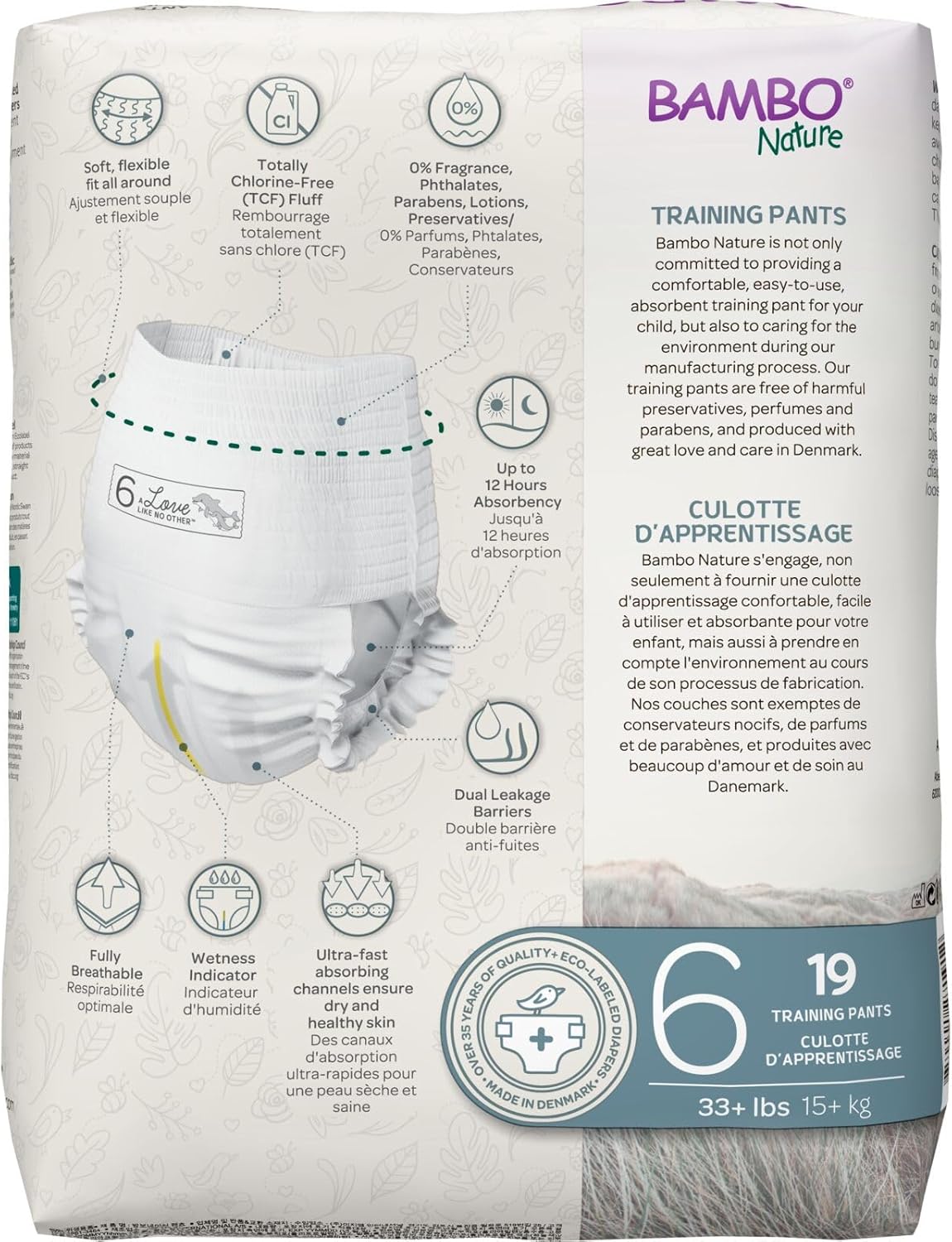 Bambo Nature Eco Friendly Training Pants Size 6, 18+kg 19Pieces Bambo Nature Yallatoys