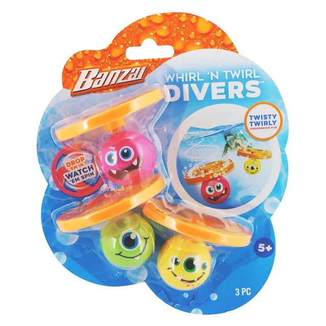 Banzai Whirl 'N Twirl Divers -3Pcs