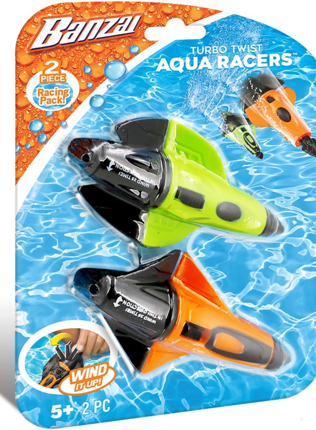 Banzai Turbo Twist Aqua Racers 2Pcs