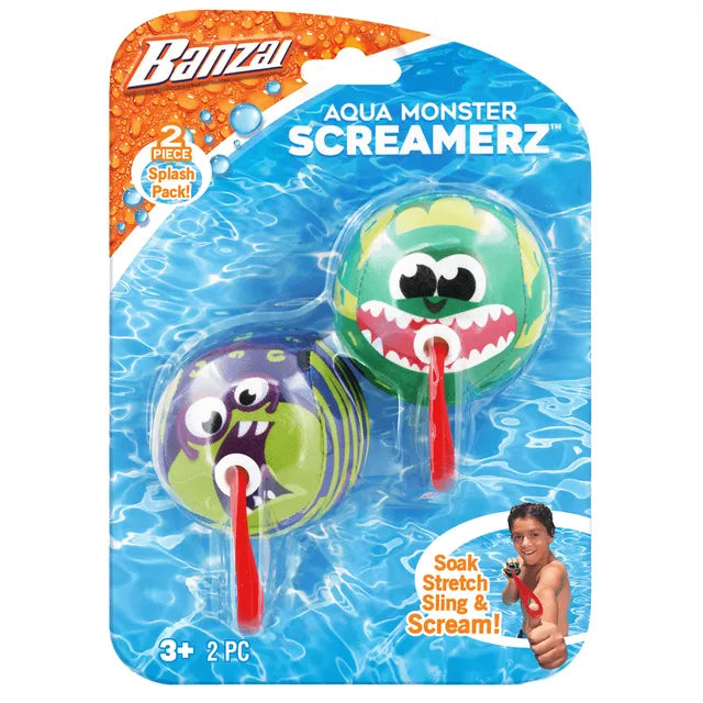 Banzai Aqua Monster Screamerz -2Pcs Assorted