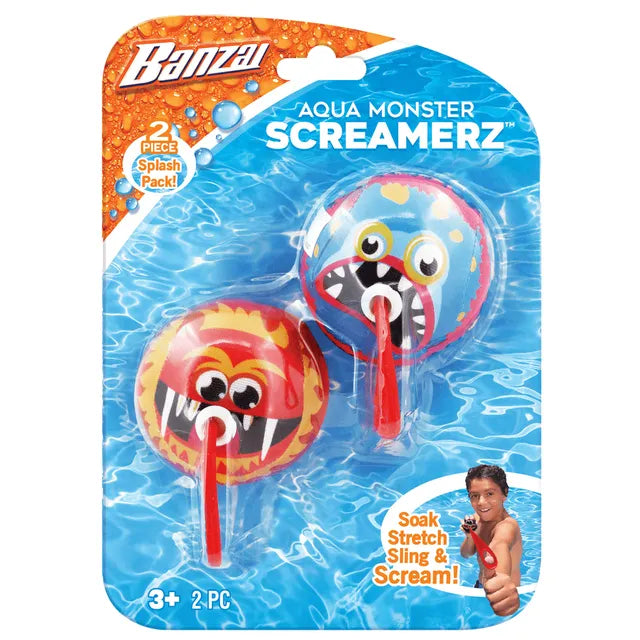 Banzai Aqua Monster Screamerz -2Pcs Assorted