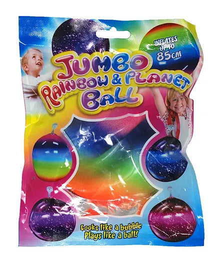 Boley Jumbo Rainbow and Planet 85cm Balloon Ball