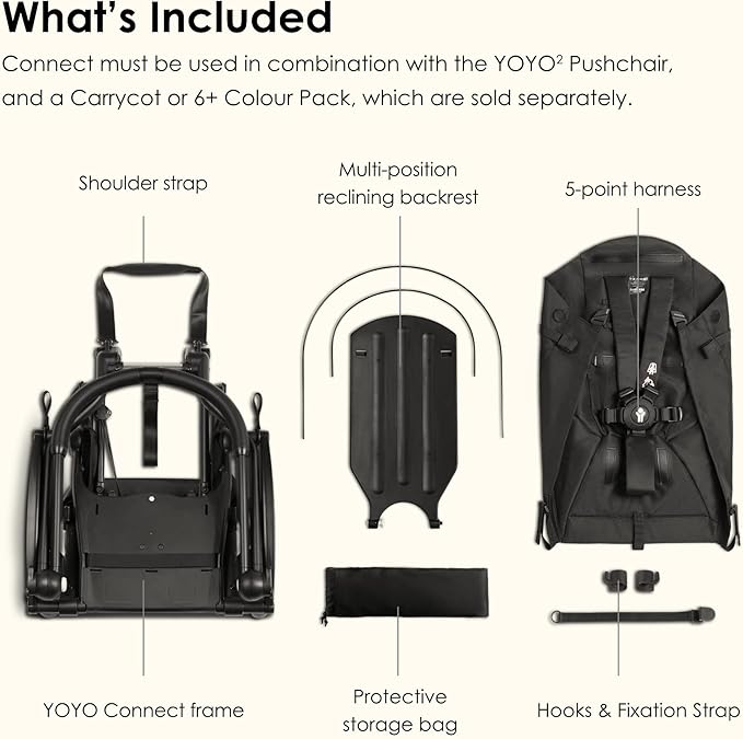 Babyzen Yoyo Connect Frame Black BABYZEN Yallatoys