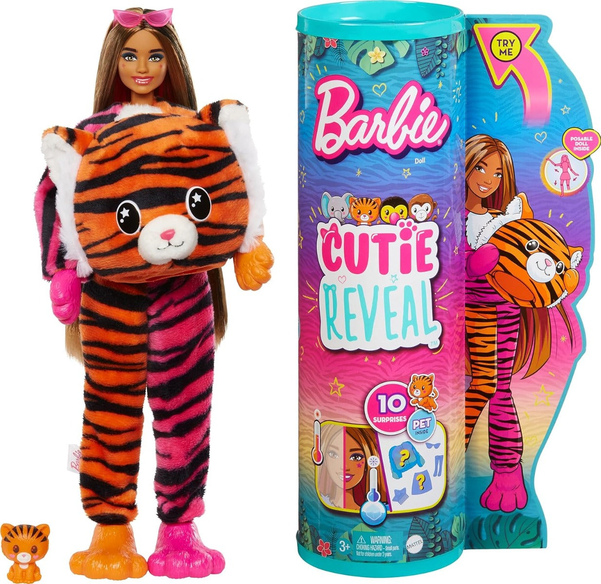Barbie Cutie Reveal Fashion Doll Jungle Series