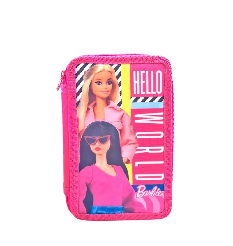 Barbie Triple Compartment Pencil Case for Girls