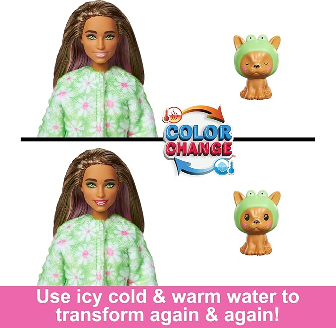 Barbie mini doll with frog outfit