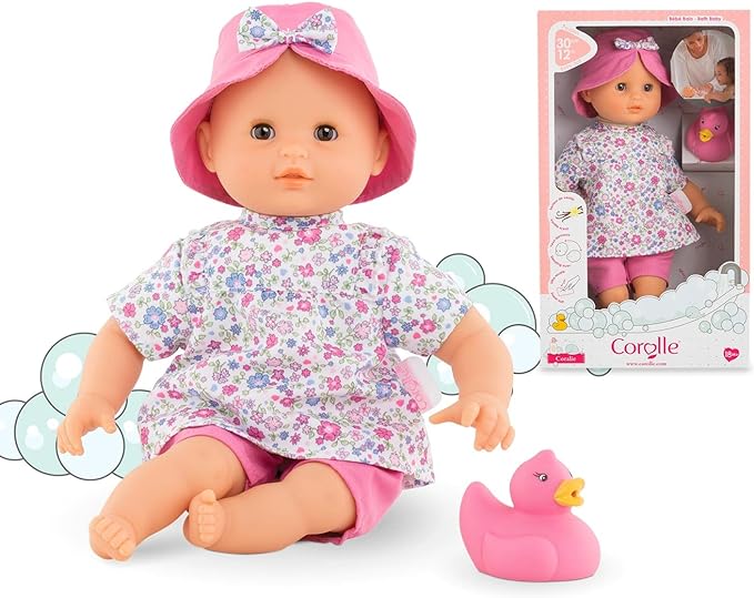 Bath baby doll with duck toy for kids water play
