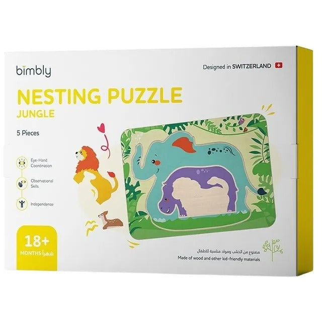 Bimbly Wooden Jungle Animal Blocks