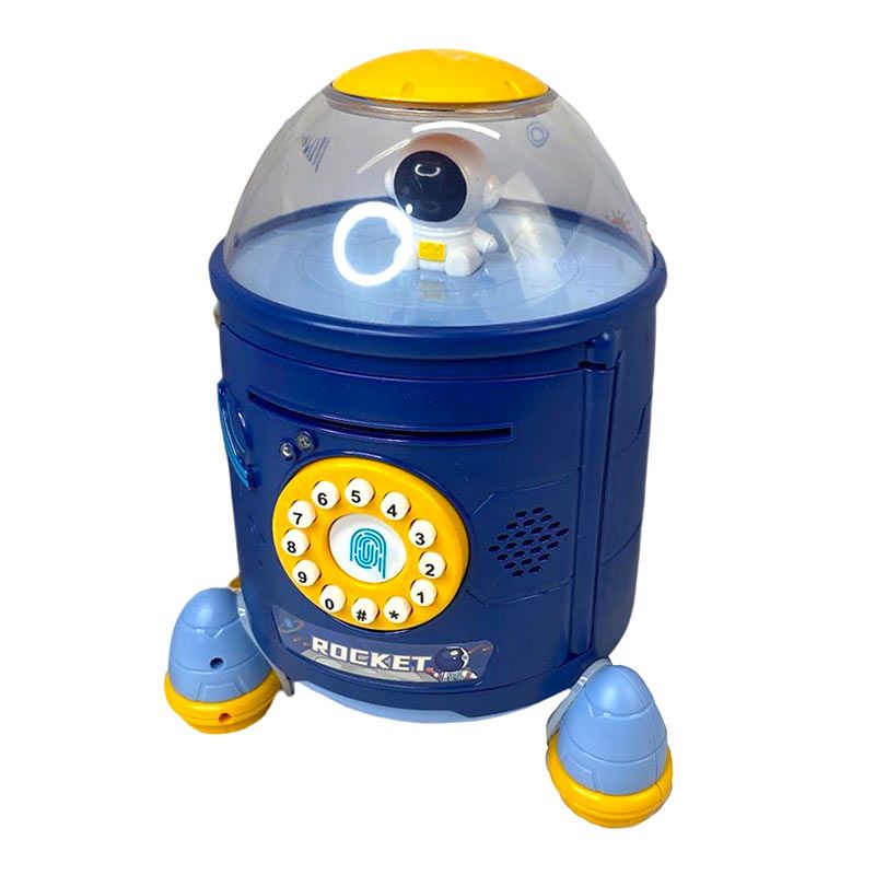 Blue Secret Rocket Money Box
