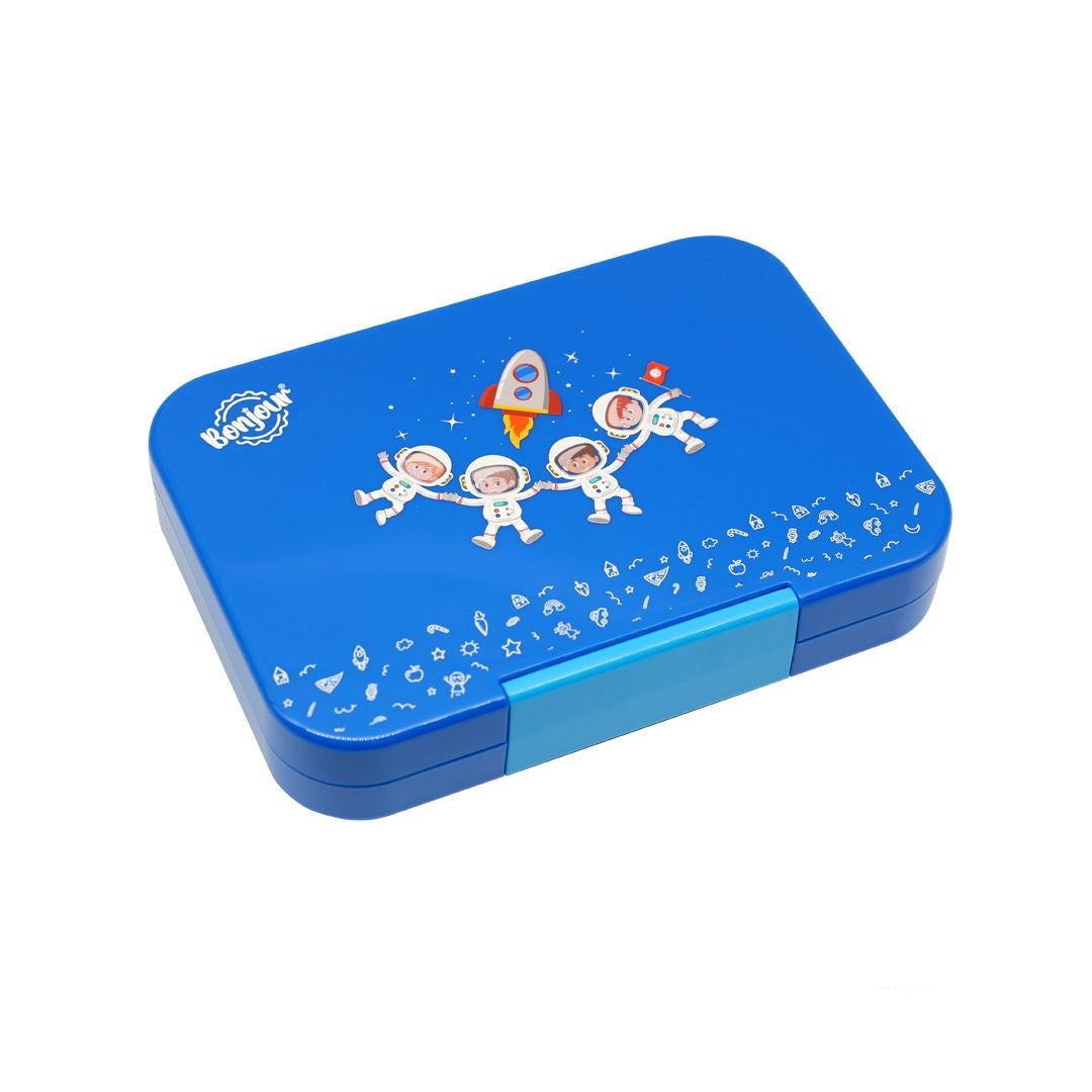 Bonjour Blue Spaceman Kids Bento Lunch Box