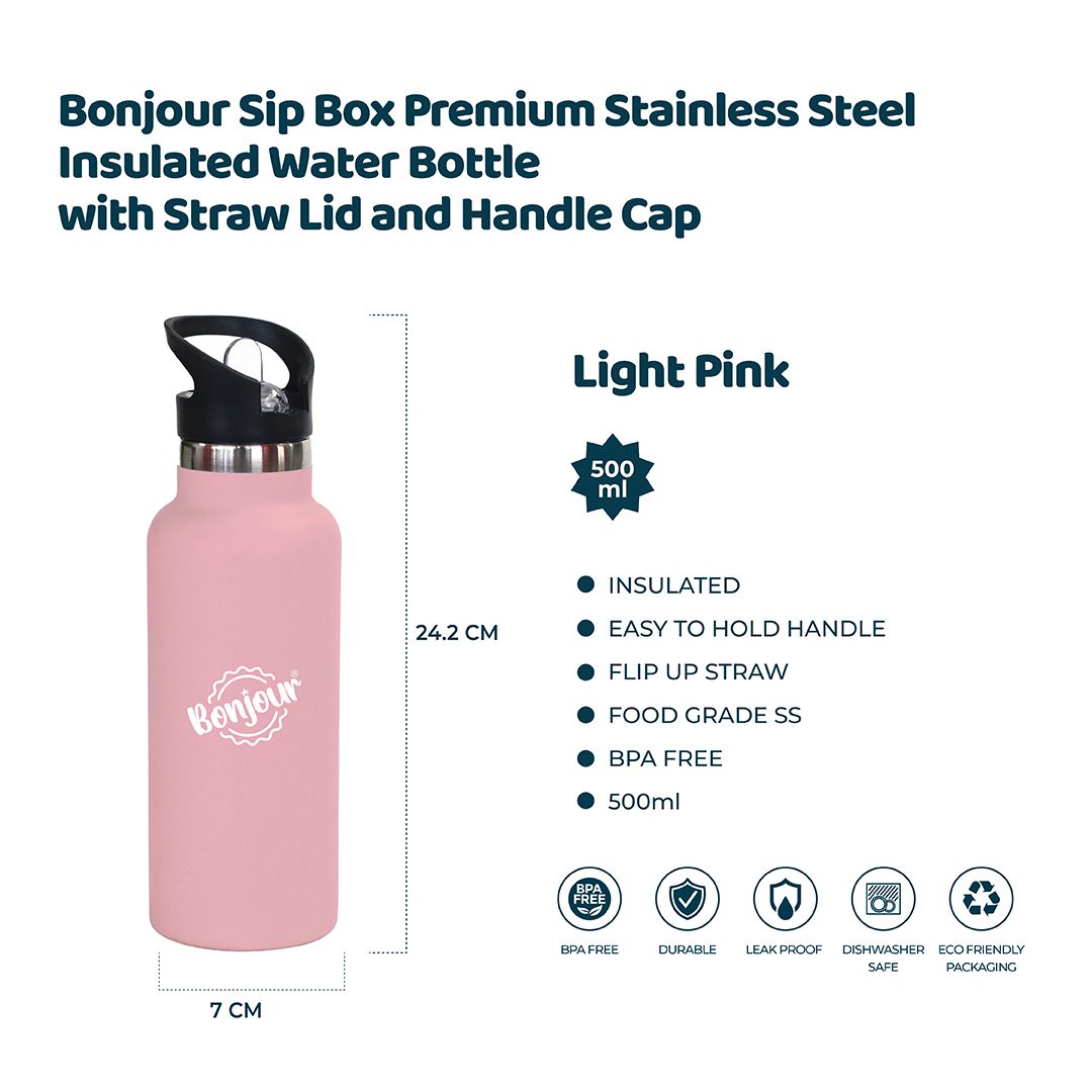 Bonjour Sip Box Pink Sipper for Girls
