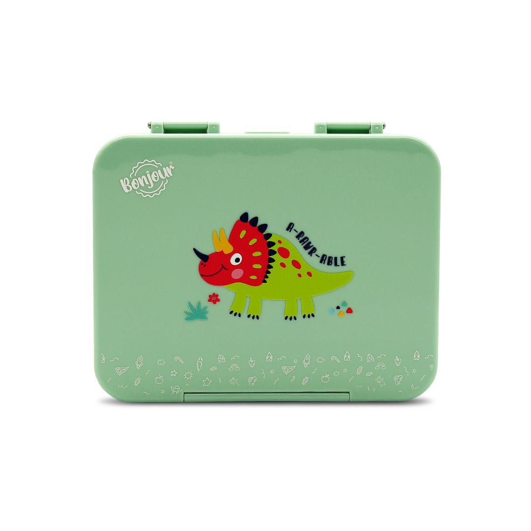 Bonjour Tiff Green Dino Bento Lunch Box