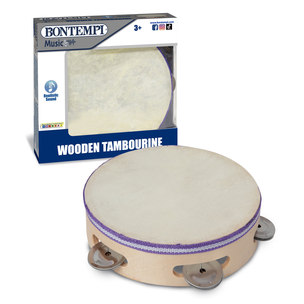 Bontempi Wooden Tambourine Box