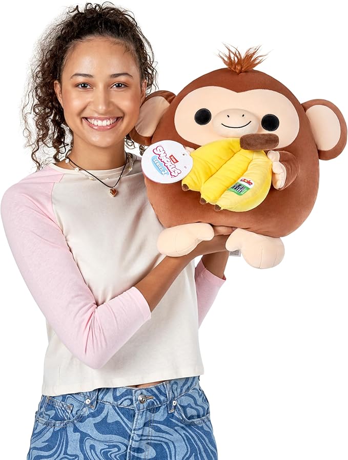 Brown Monkey Holding Fruit Toy