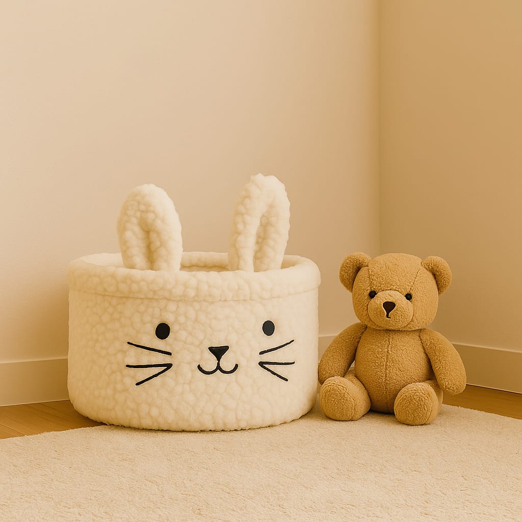 Bunny Sherpa Storage Tub kids