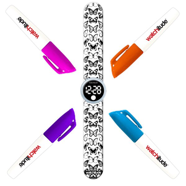 Butterfly Pattern Slap Watch Design