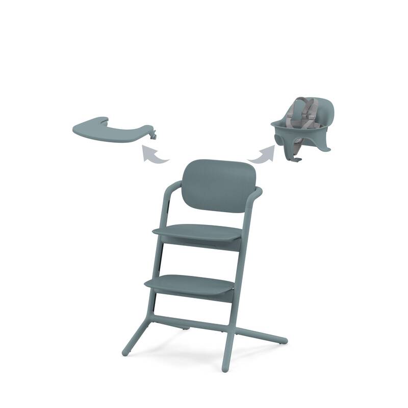 Cybex Lemo 3 In 1 High Chair and Bouncer Set Stone Blue/Mid Blue Cybex Yallatoys