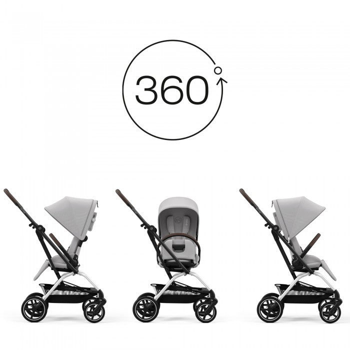 Cybex Gold PU1 Eezy S Twist+2 Stroller Fog Grey Cybex Yallatoys