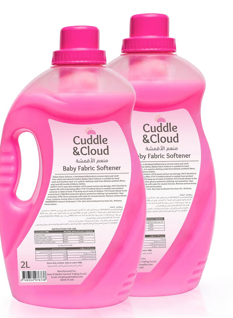 Cuddle & Cloud Baby Fabric Softener 2000ML Pack of 2 Value Pack Cuddle & Cloud Yallatoys