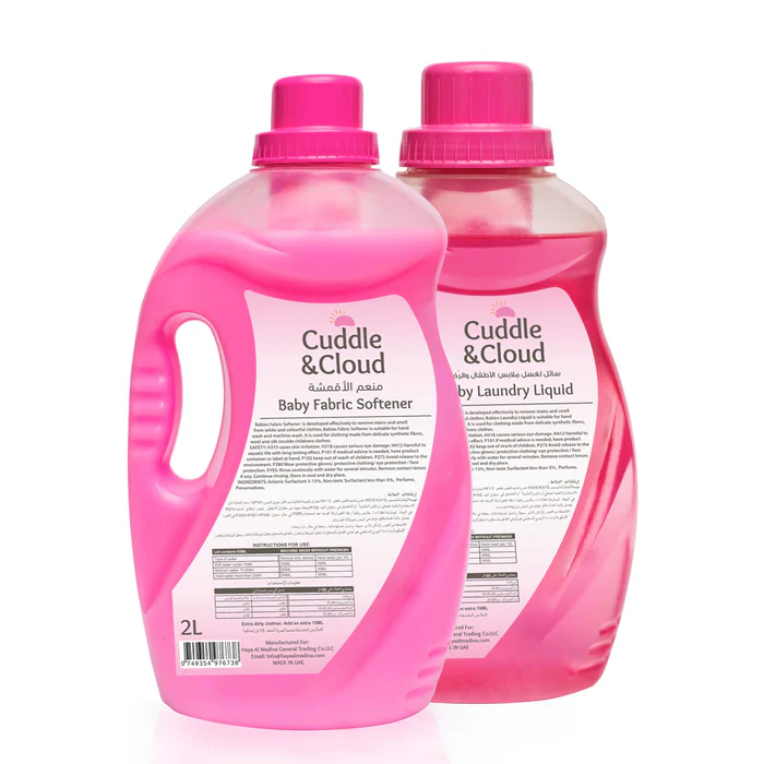 Cuddle & Cloud Baby Fabric Softener 2000ml And Laundry Liquid 1000ml Cuddle & Cloud Yallatoys