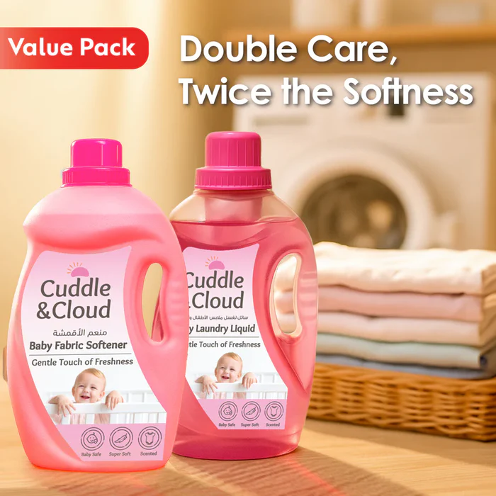 Cuddle & Cloud Baby Fabric Softener 2000ml And Laundry Liquid 1000ml Cuddle & Cloud Yallatoys