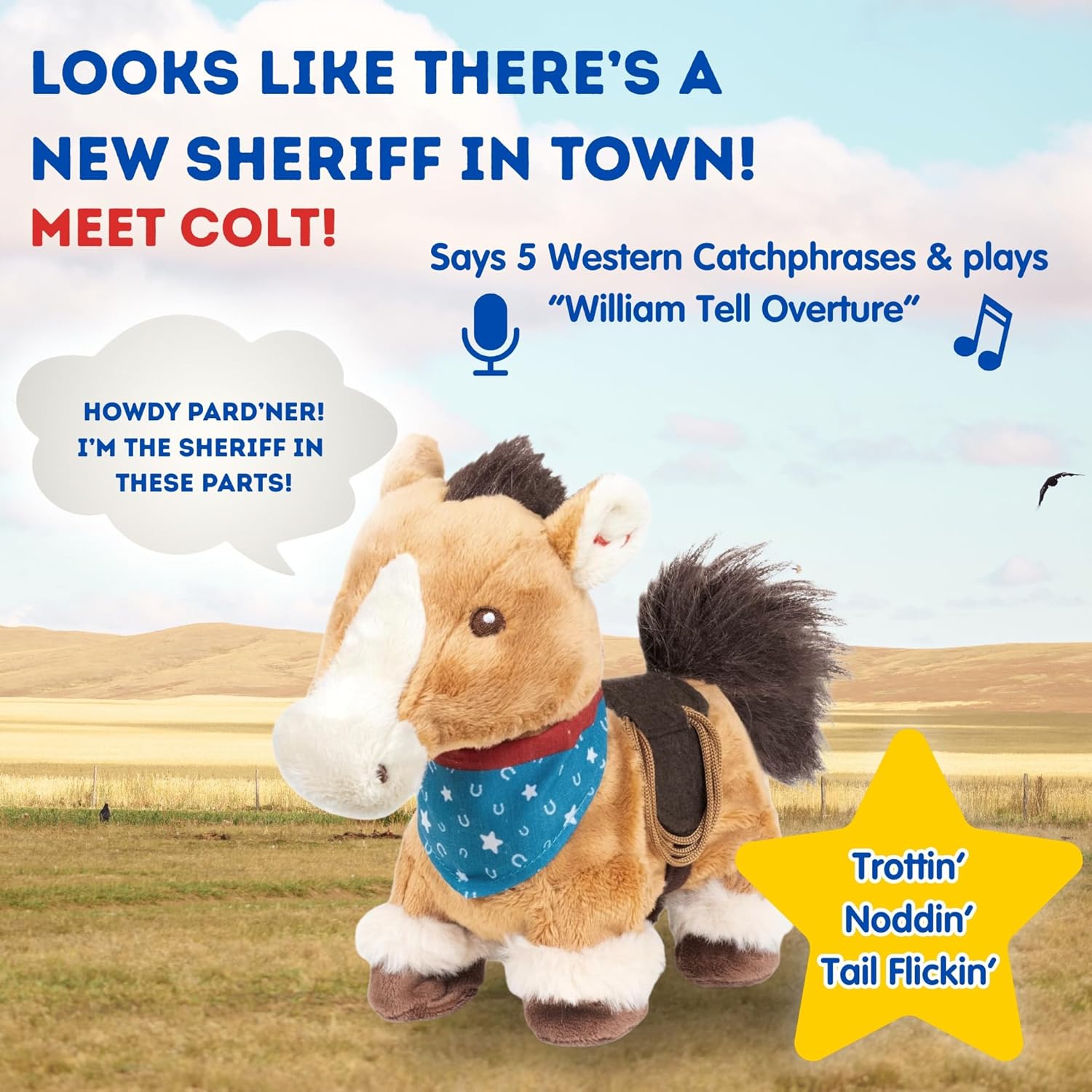 Cuddle Barn Colt Sheriff Horse Cuddle Barn Yallatoys