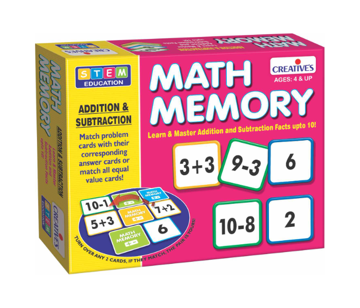 Creatives Math Memory Addition Subtraction Educational Game