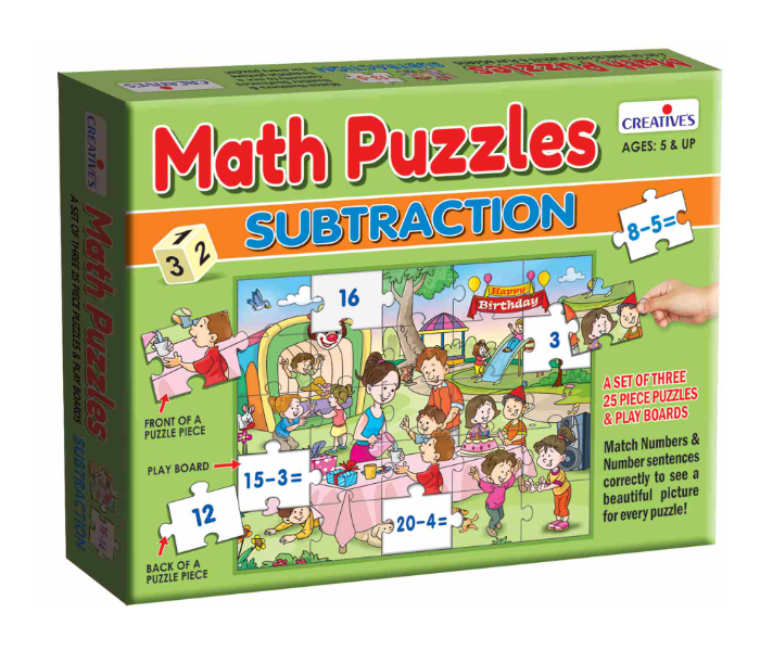 Creatives Math Puzzles Subtraction Educational Game