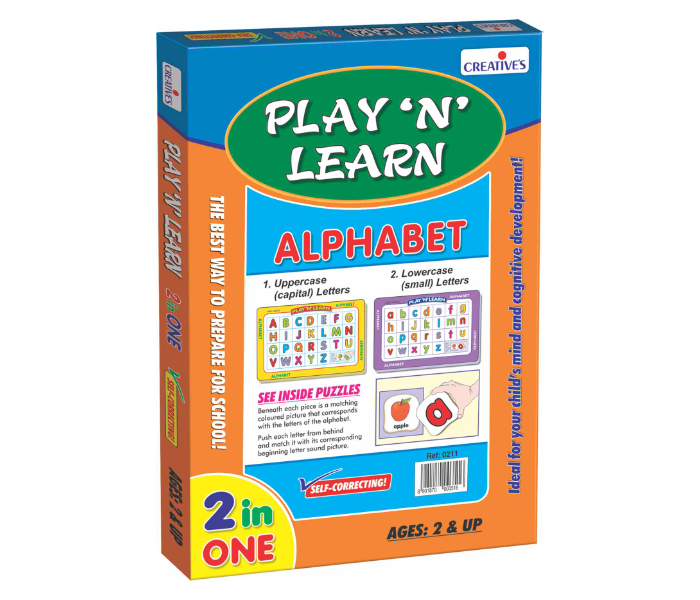 Creatives Play N Learn 2 in 1 Upper and Lowercase Alphabet Educational Game
