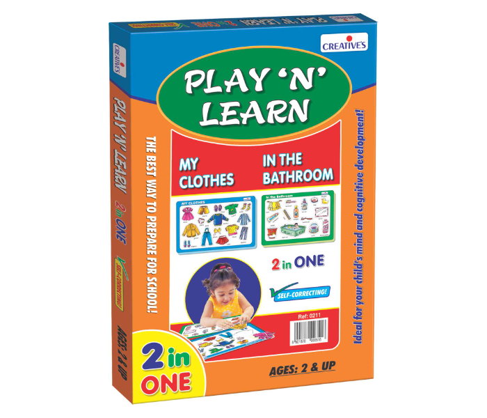 Creatives Play N Learn 2 in 1 My Clothes and In the Bathroom Educational Game
