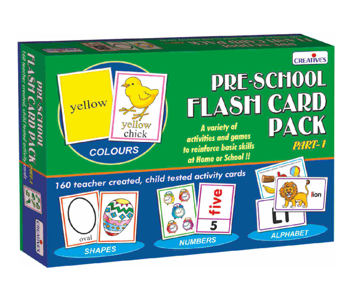 Creatives Pre School Flash Card Pack 1 Educational Game