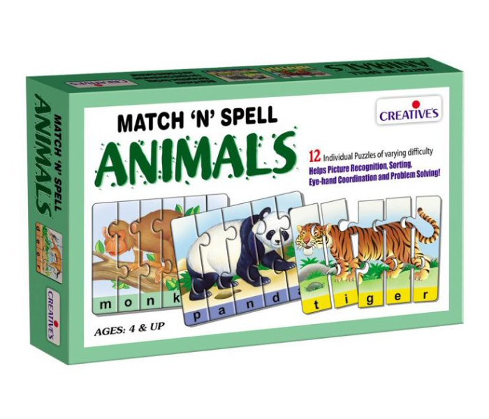Creatives Match N Spell Animals Educational Game