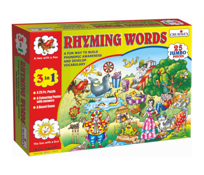 Creatives Rhyming Words Reading Puzzles