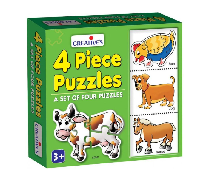Creatives 4 Piece Puzzles Educational Game