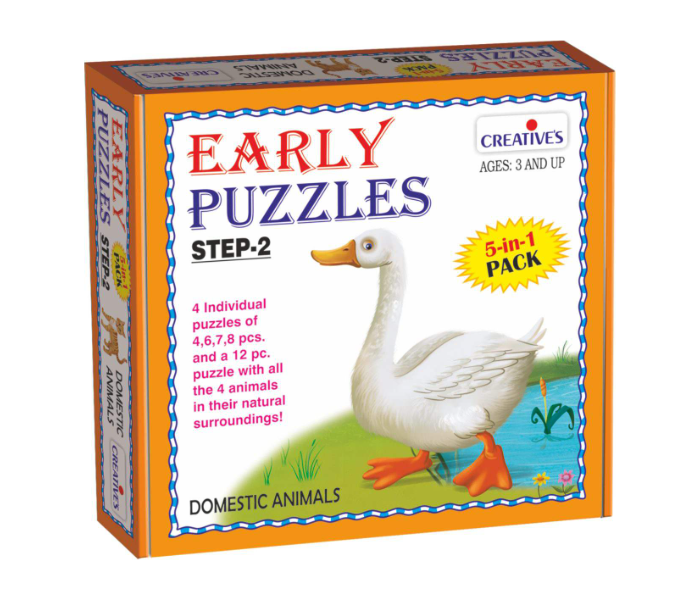 Creatives Early Puzzles Step II Domestic Animals Educational Game