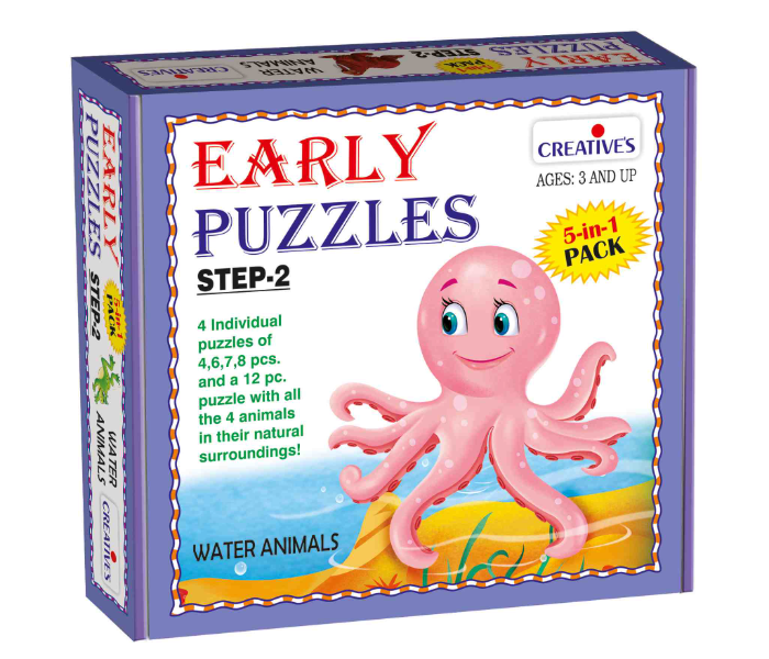 Creatives Early Puzzles Step II Water Animals Educational Game