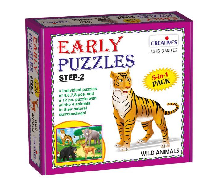 Creatives Early Puzzles Step II Wild Animals Educational Game