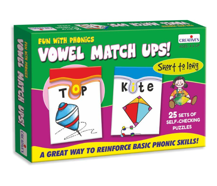 Creatives Fun With Phonics Vowel Match Ups Educational Game