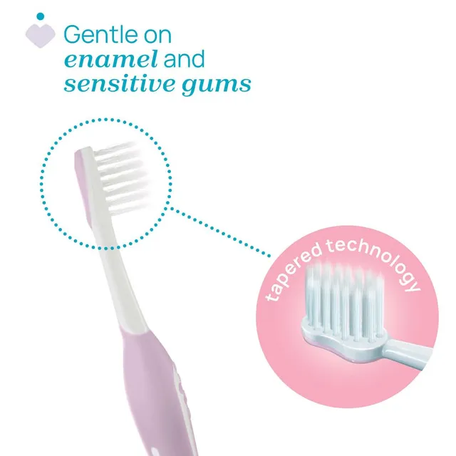 Chicco First Teeth Toothbrush Lilac 6 to 36M Chicco Yallatoys
