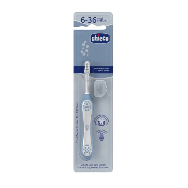 Chicco First Teeth Toothbrush Indigo 6 to 36M Chicco Yallatoys